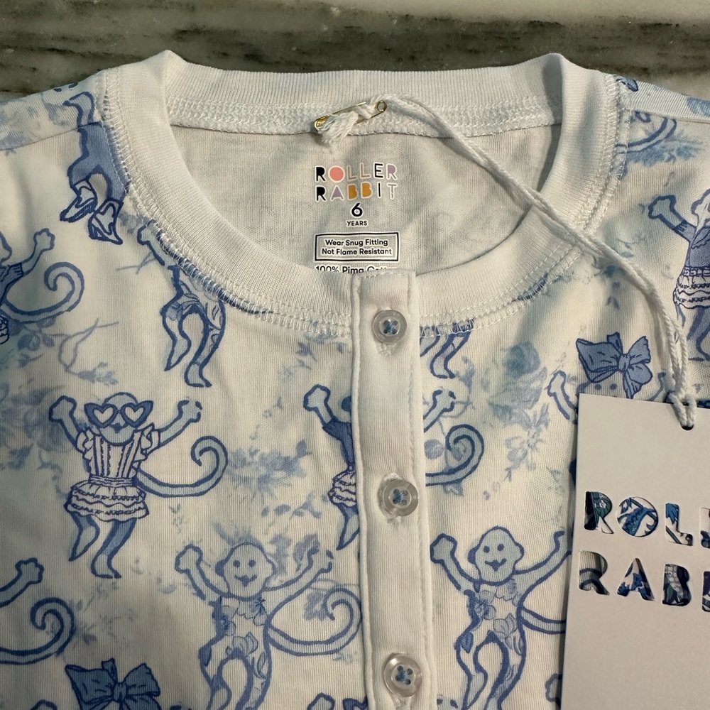 Roller Rabbit/Love Shack Fancy Collab Pajamas-size 6